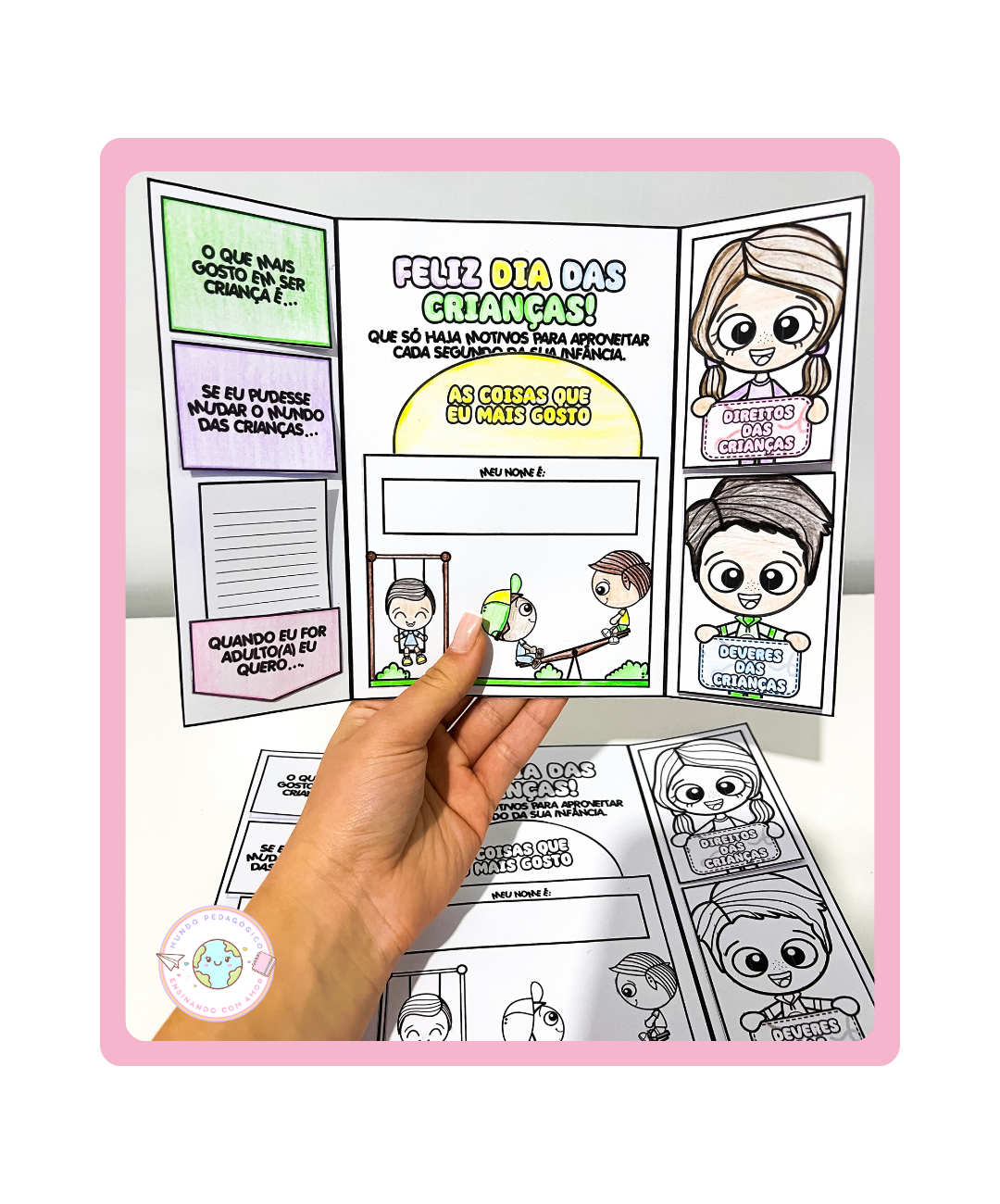 Lapbook do Dia das Crianças para imprimir — Português para Educação Infantil: Leve uma proposta de pintura para a turma com…