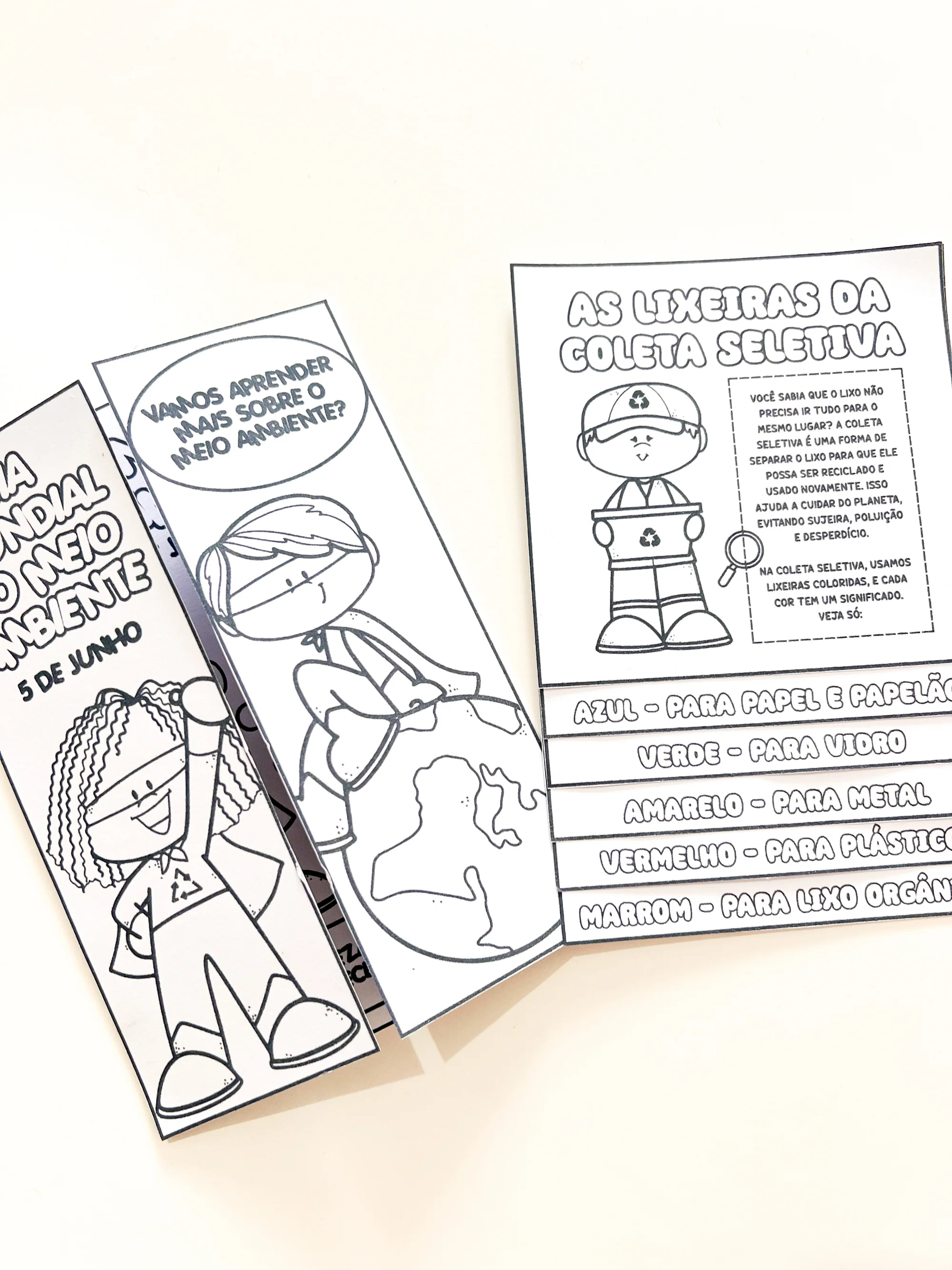 Lapbook do Dia do Meio Ambiente para Imprimir e Colorir — amostra 1: Lapbook do Dia do Meio Ambiente para colorir, com…