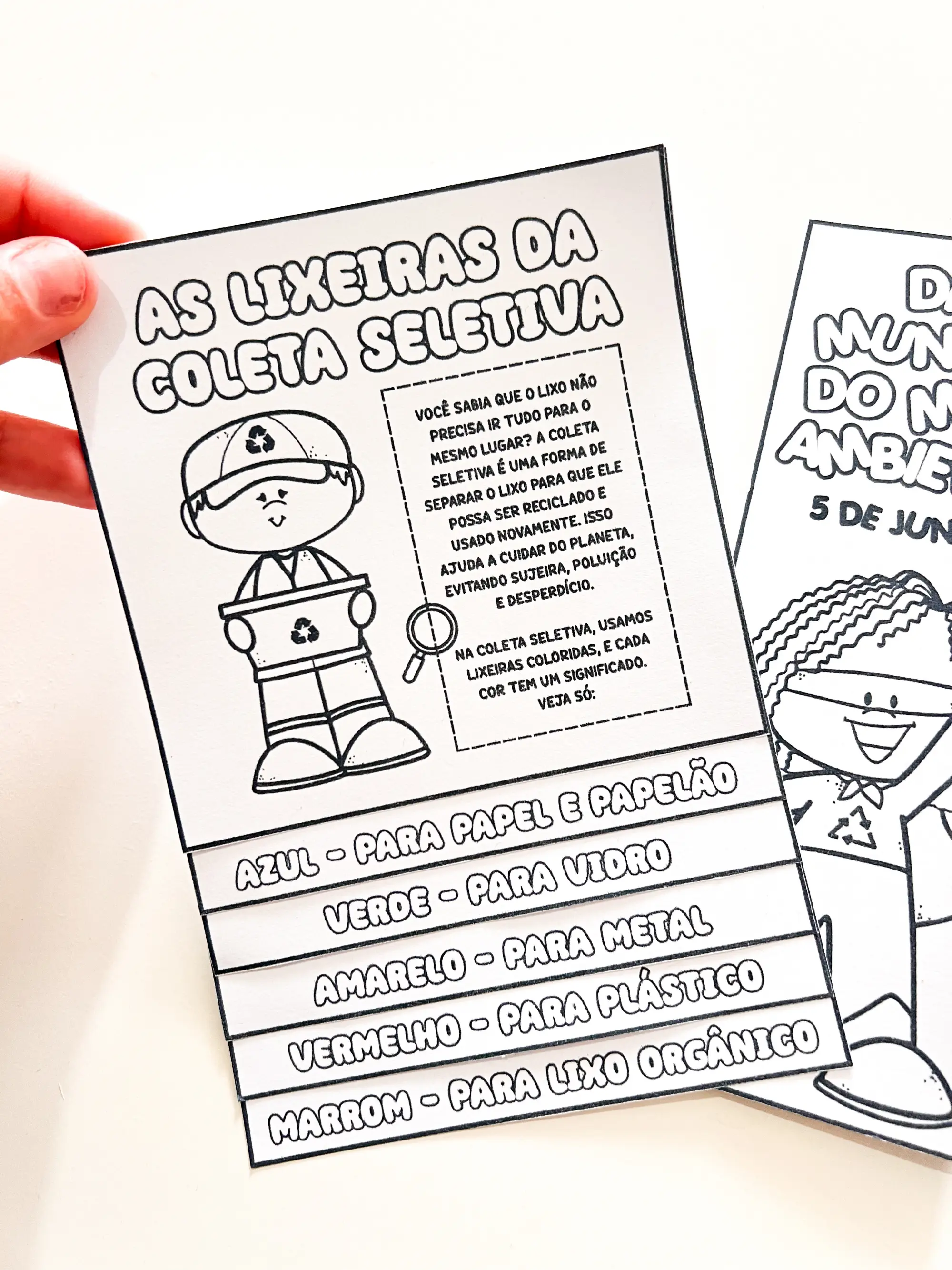 Lapbook do Dia do Meio Ambiente para Imprimir e Colorir — amostra 3: Lapbook do Dia do Meio Ambiente para colorir, com…