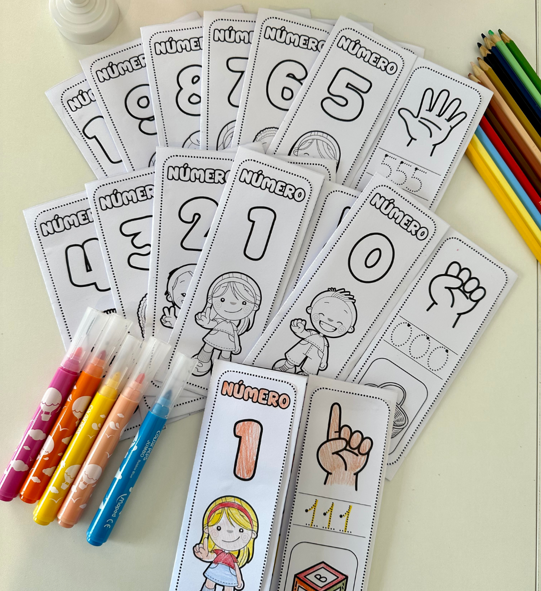 Lapbook dos Numerais de 0 a 10 para Educação Infantil — amostra 2: O que vem no material