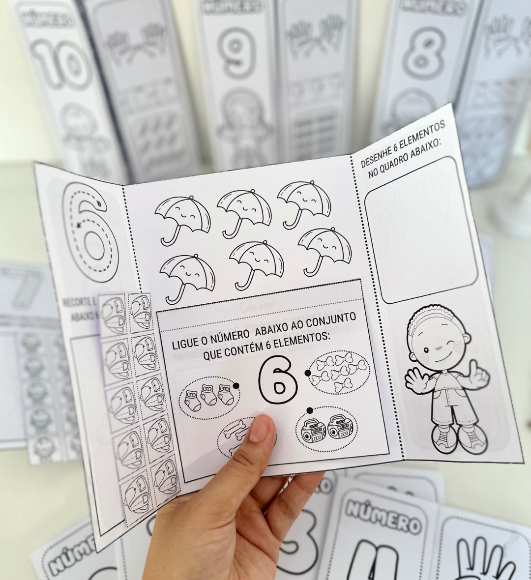 Lapbook dos Numerais de 0 a 10 para Educação Infantil — amostra 3: Como usar em sala de aula