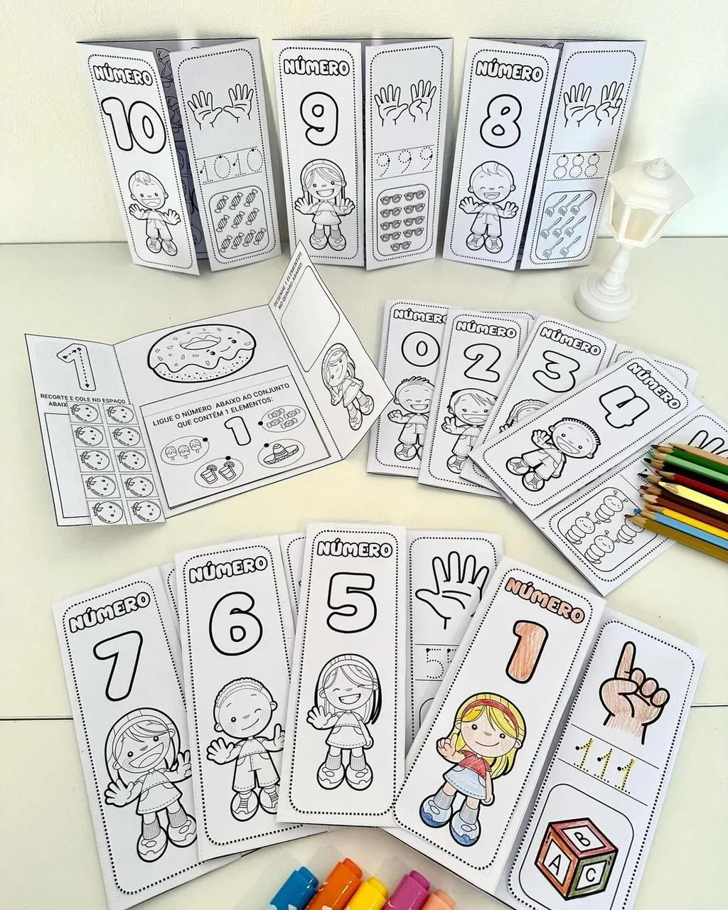 Lapbook dos numerais – Material Pedagógico — amostra 1: O que vem no material