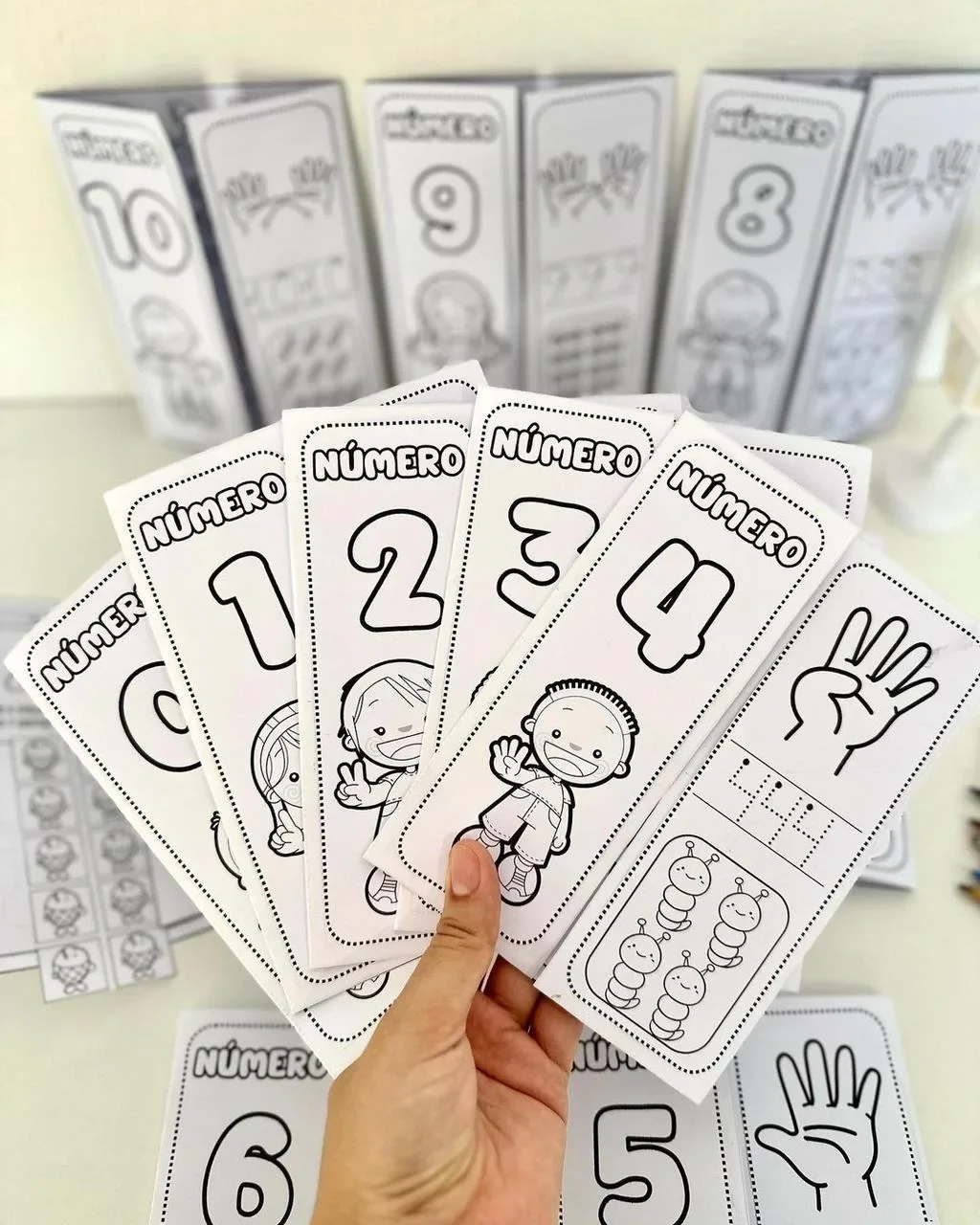 Lapbook dos numerais – Material Pedagógico — amostra 4: Arquivo Lapbook dos Numerais para trabalhar os numerais de 0 a 10…