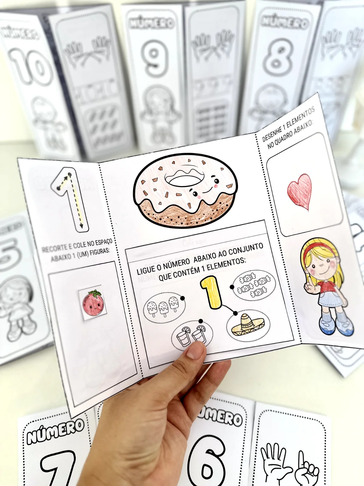 Lapbook dos Numerais – PDF para Imprimir — amostra 2: Formato e entrega