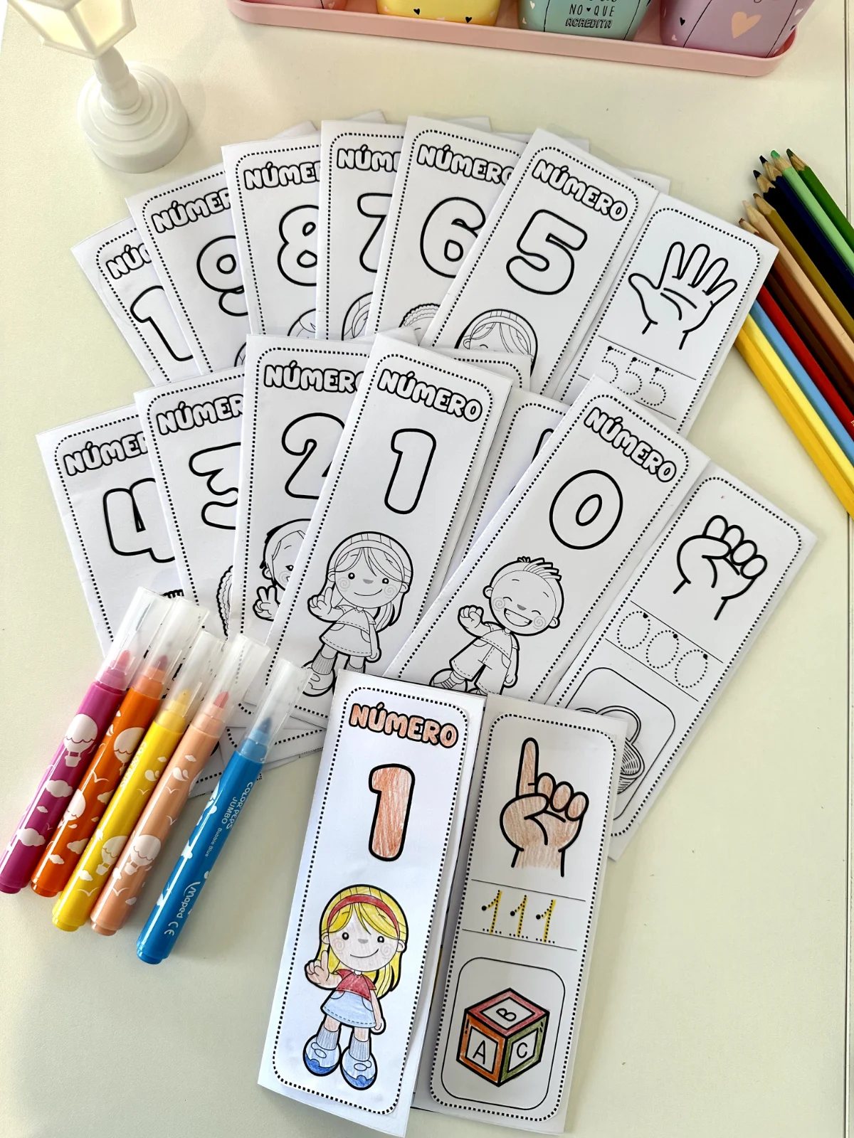 Lapbook dos Numerais – PDF para Imprimir — Alfabetização para Educação Infantil: Lapbook dos Numerais para trabalhar os…