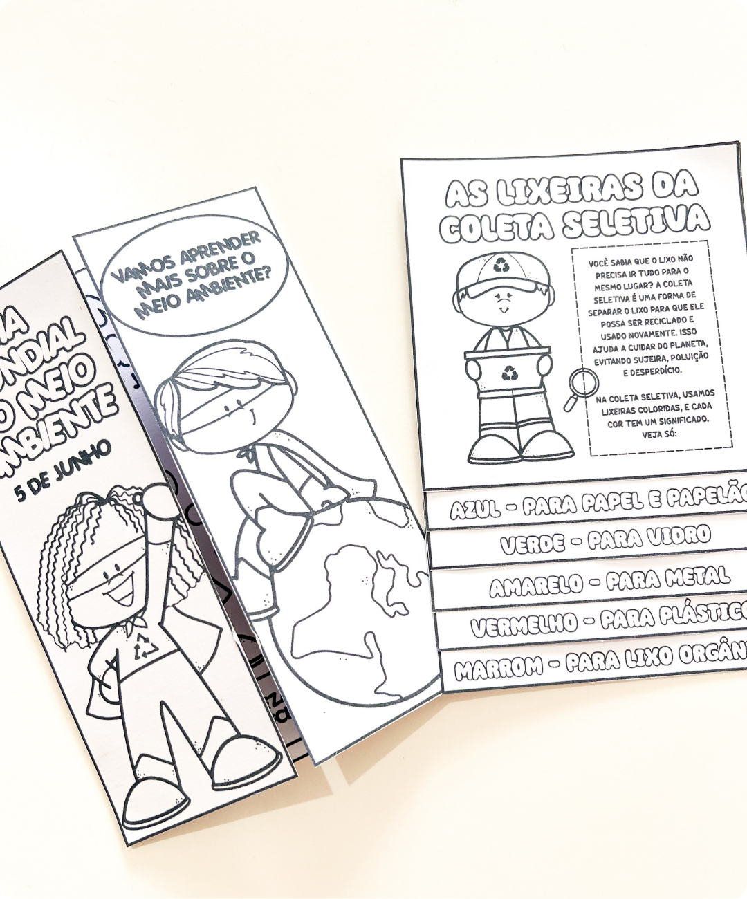Lapbook e flipbook de meio ambiente para imprimir — amostra 2: Como conduzir a atividade em sala