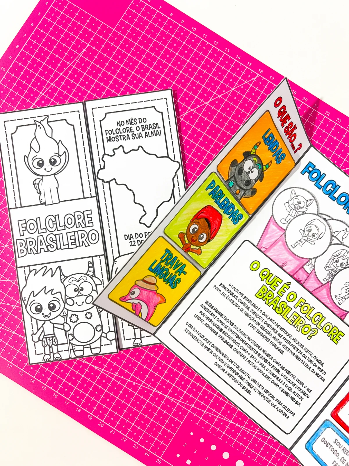 Lapbook folclore – Atividades para Imprimir — amostra 1: O que vem no material