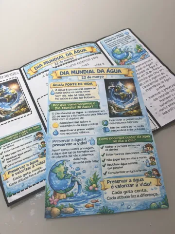 LAPBOOK Informativo Dia da Água - Ciências Anos Iniciais — amostra 1: 📂 O QUE É ESSE LAPBOOK