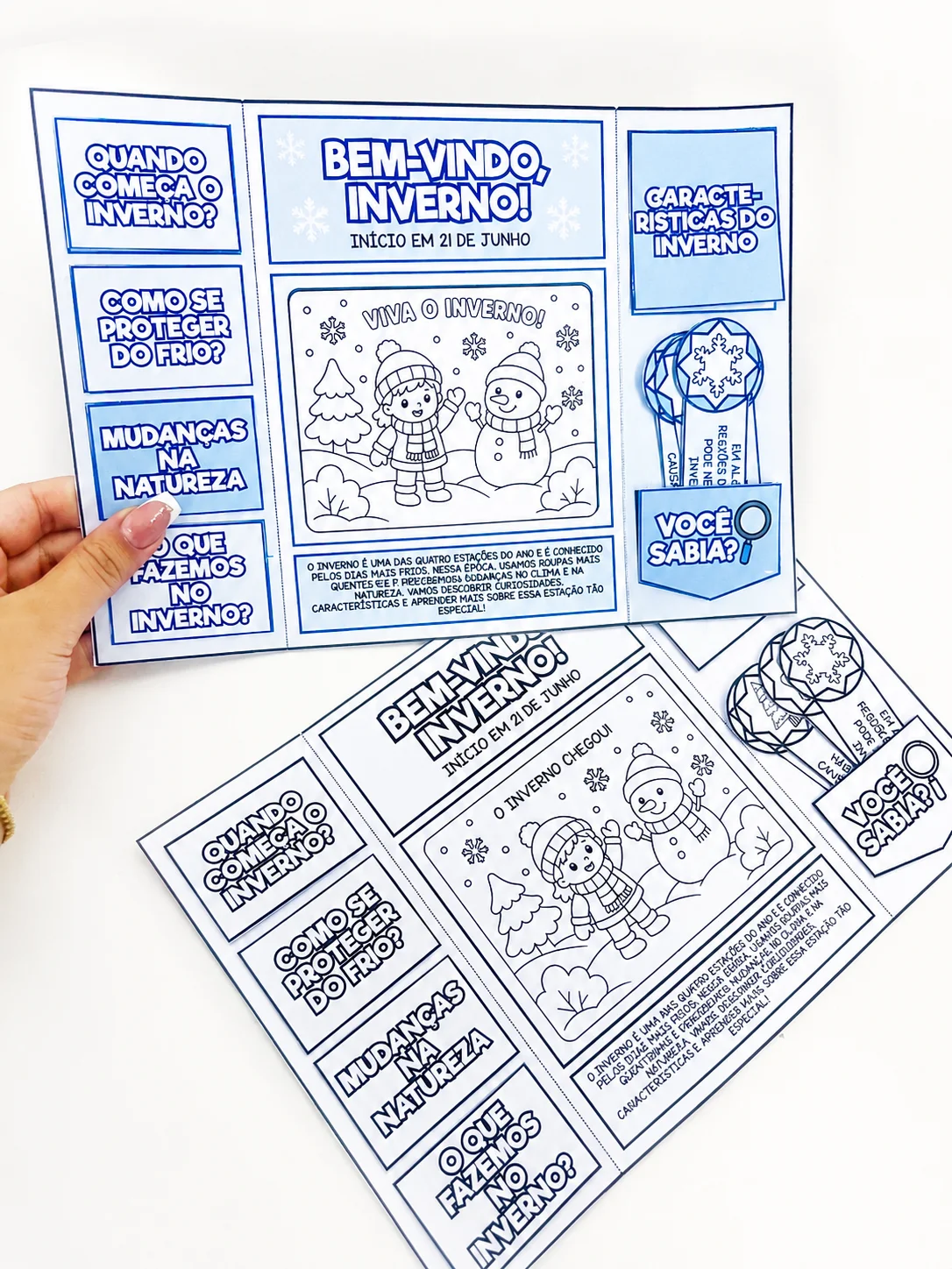 Lapbook Início do Inverno – Material Pedagógico — amostra 1: O que vem no material