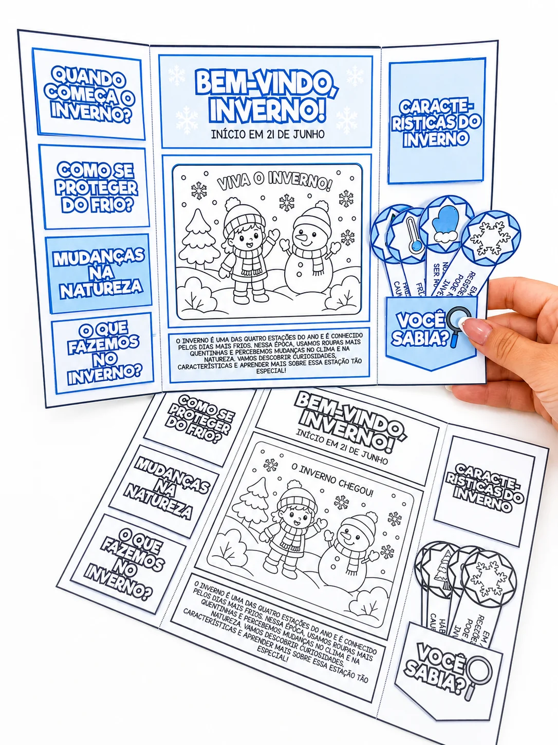 Lapbook Início do Inverno – Material Pedagógico — amostra 4: Ideal para trabalhar as estações do ano, leitura,…