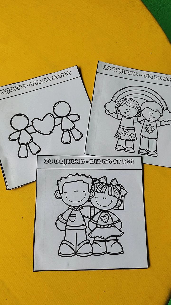 Lapbook / livrinho: dia do amigo – PDF para Imprimir | Educação Infantil — capa do material
