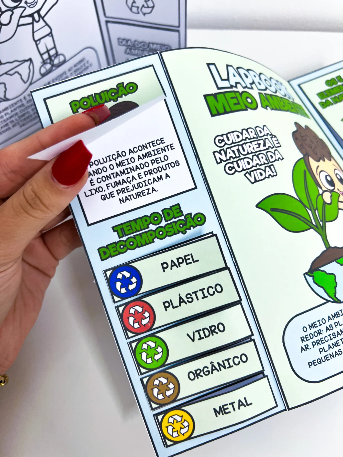 Lapbook Meio Ambiente | Educação Infantil — amostra 4: O recurso foi desenvolvido para estimular o aprendizado sobre a…