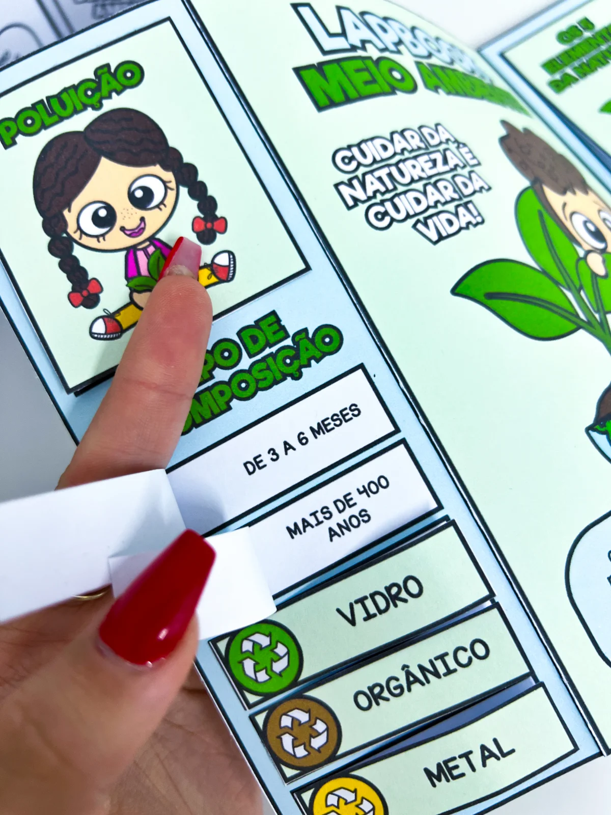 Lapbook Meio Ambiente | Educação Infantil — amostra 5: O recurso foi desenvolvido para estimular o aprendizado sobre a…