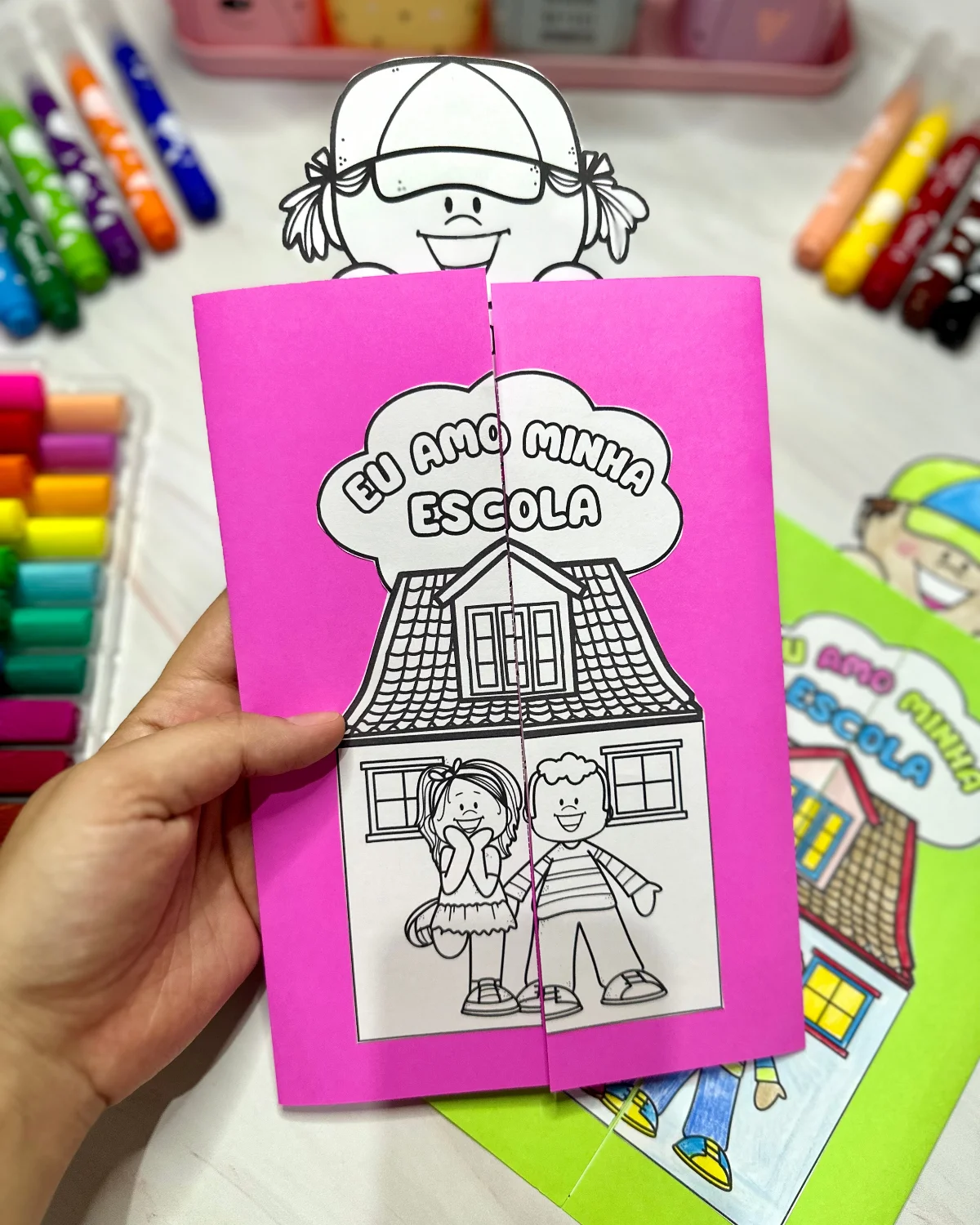 Lapbook "Minha Escola": Atividade Interativa para o Dia da Escola — amostra 1: O que vem no material