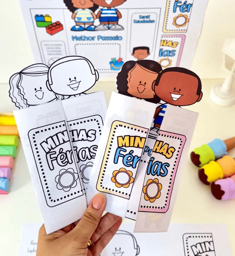 Lapbook Minhas Férias em PDF para Educação Infantil — amostra 3: Como usar em sala de aula