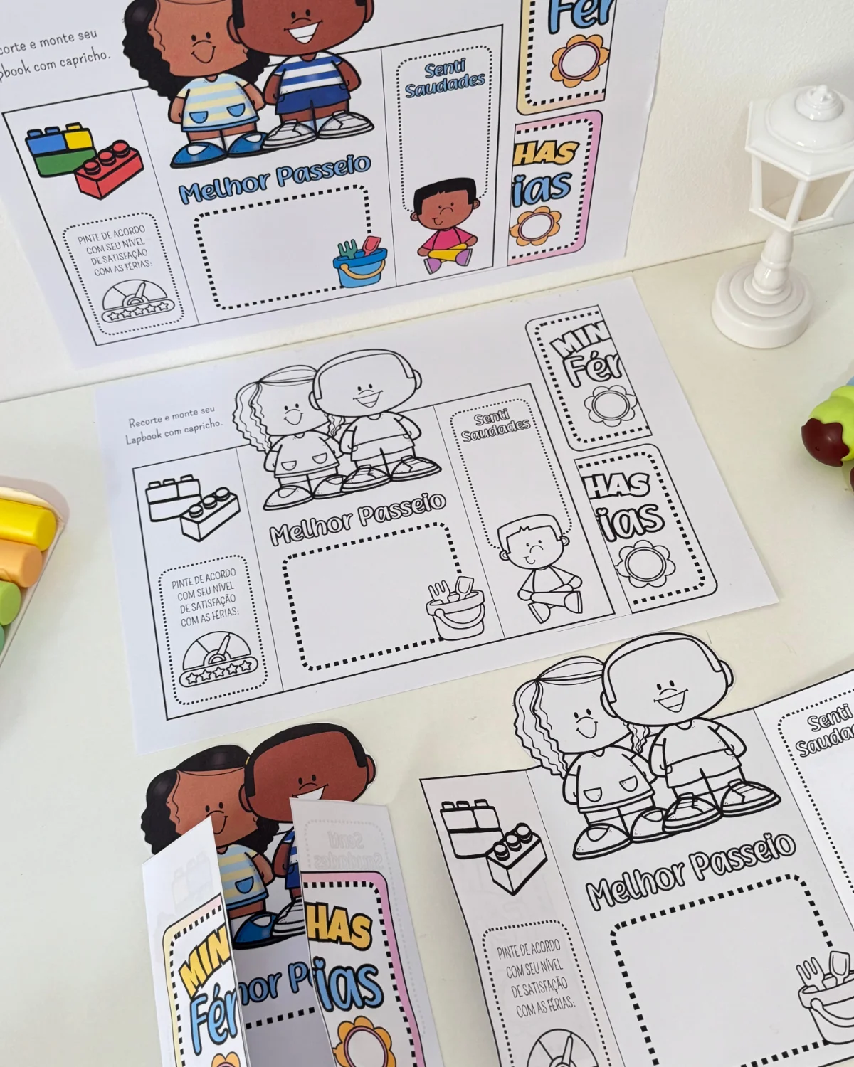 Lapbook Minhas Férias — amostra 7: Trabalhe o tema "Minhas Férias" de forma lúdica com este lapbook