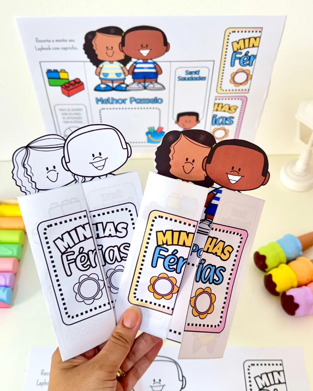 Lapbook Minhas Férias — Atividades para Educação Infantil: Trabalhe o tema "Minhas Férias" de forma lúdica com este lapbook