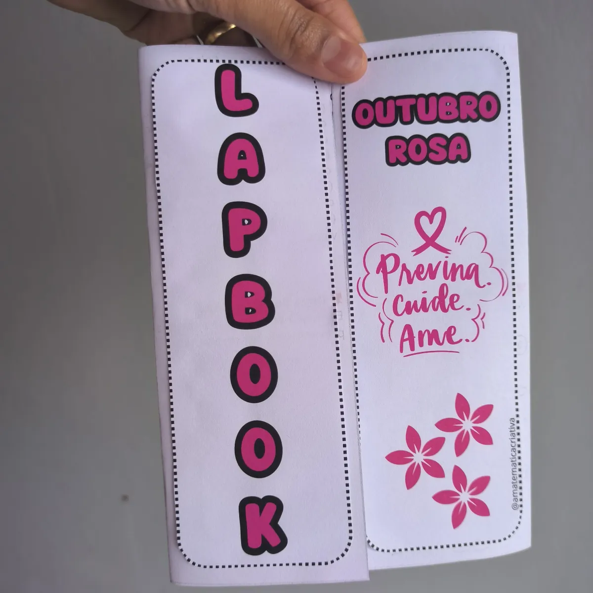 Lapbook Outubro Rosa – Atividade sobre Saúde e Prevenção — amostra 3: Aprenda sobre o Outubro Rosa de forma lúdica com um…