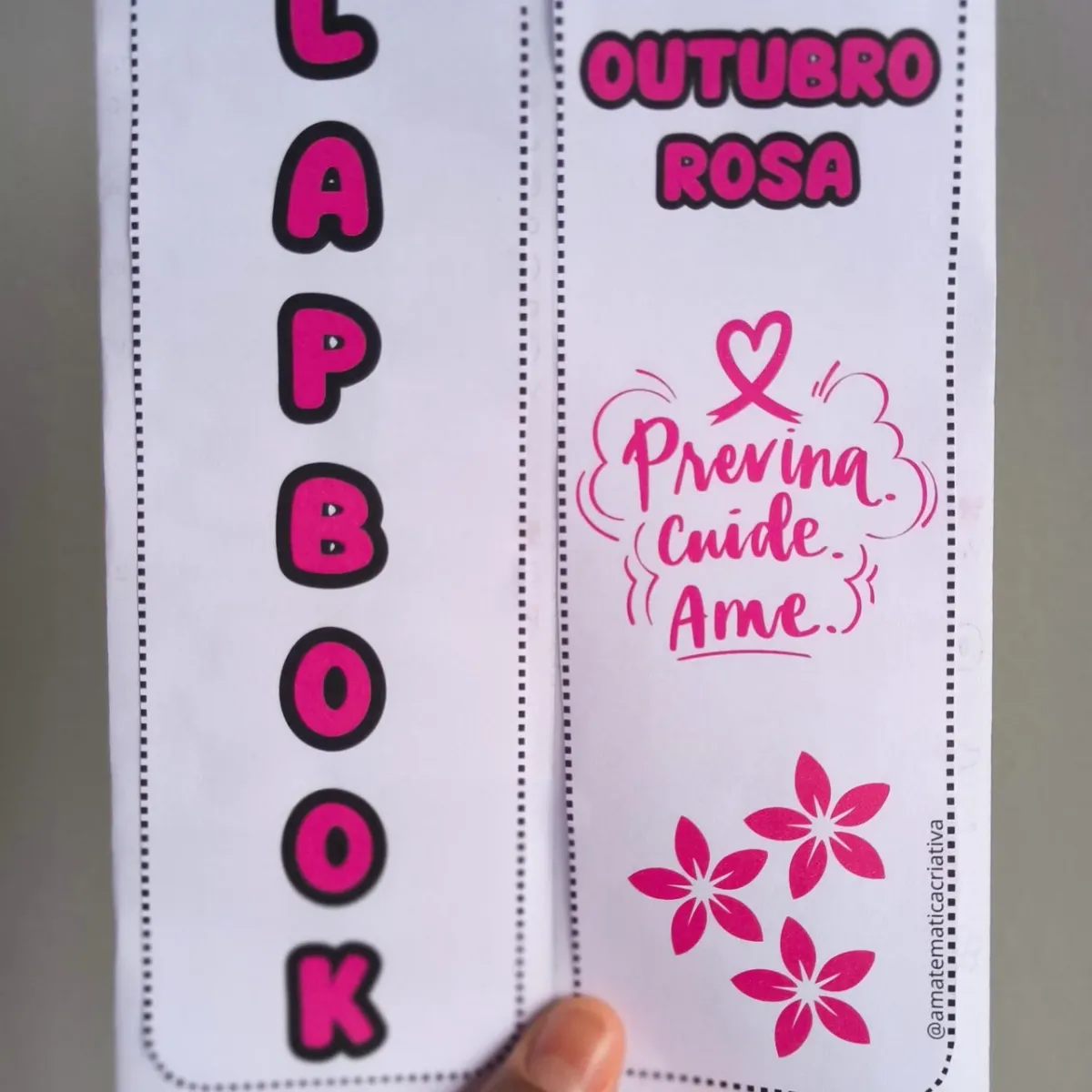 Lapbook Outubro Rosa – Atividade sobre Saúde e Prevenção — amostra 5: Aprenda sobre o Outubro Rosa de forma lúdica com um…