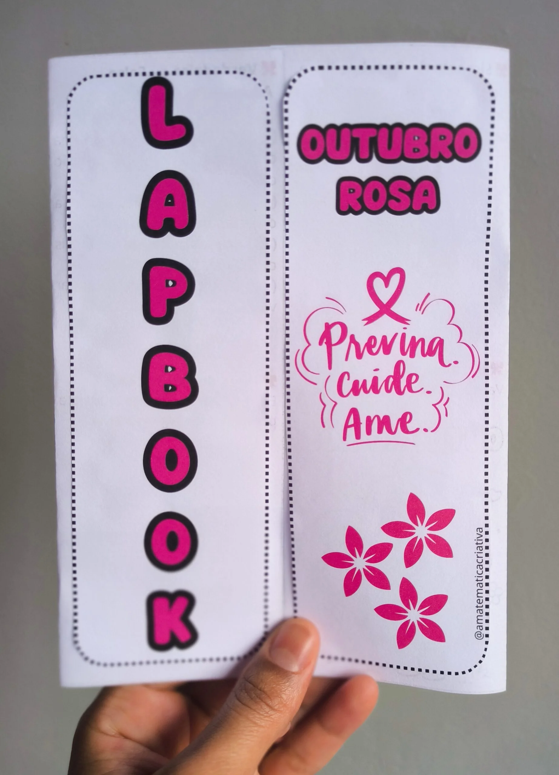 Lapbook Outubro Rosa - Previna, Cuide, Ame. — amostra 1: O Lapbook Outubro Rosa 🎀 é uma atividade que ajuda os alunos a…