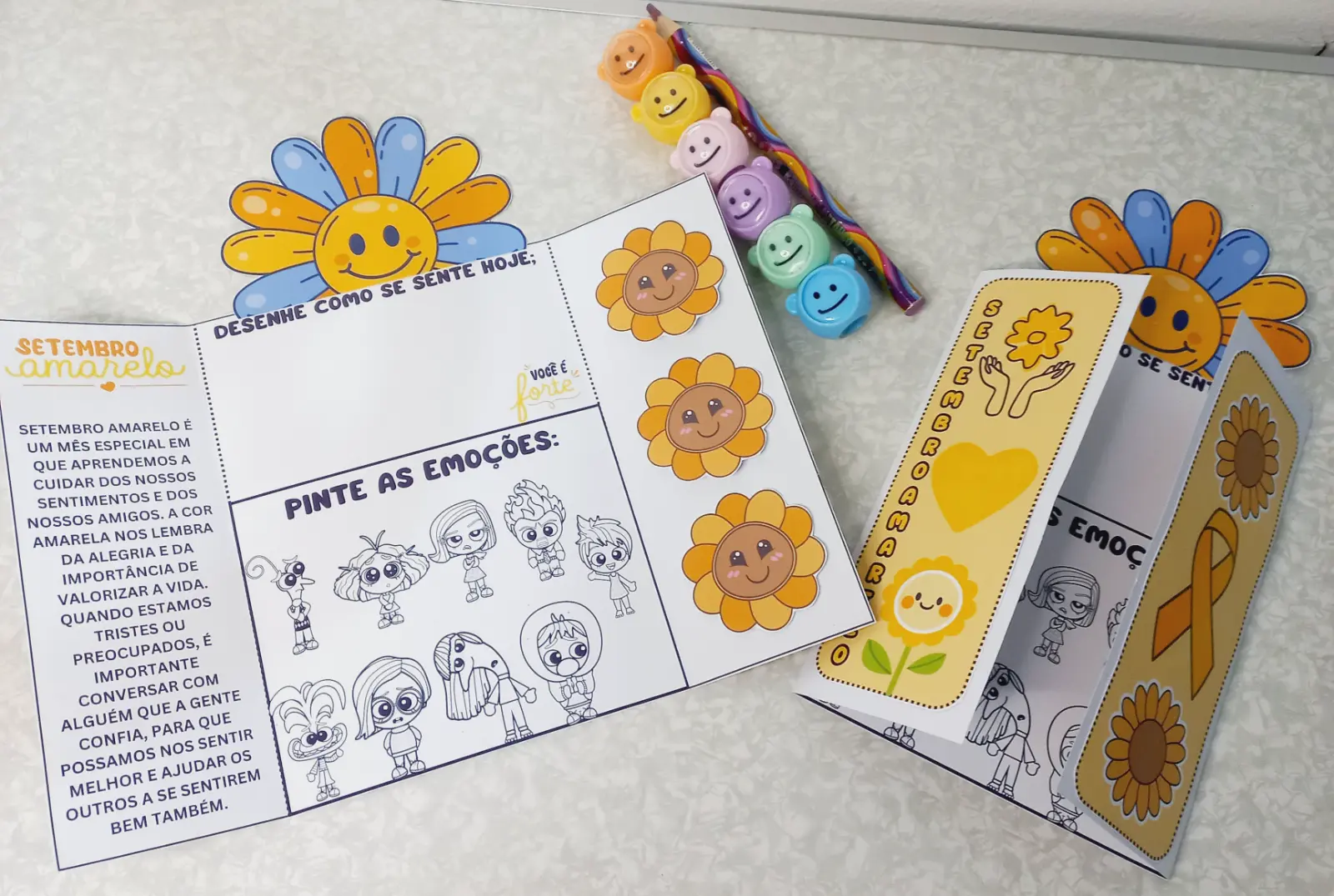 ➡️LAPBOOK SETEMBRO AMARELO - ATIVIDADE LÚDICA DE AUTOCUIDADO — amostra 4: Trabalhe esse tema com a educação infantil e anos…
