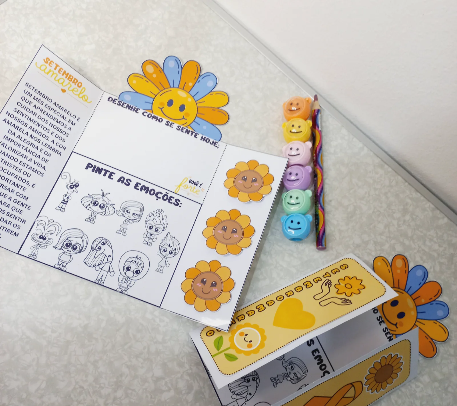 Lapbook Setembro Amarelo – Educação Infantil e Anos Iniciais — amostra 4: Lapbook Setembro Amarelo com atividades lúdicas…