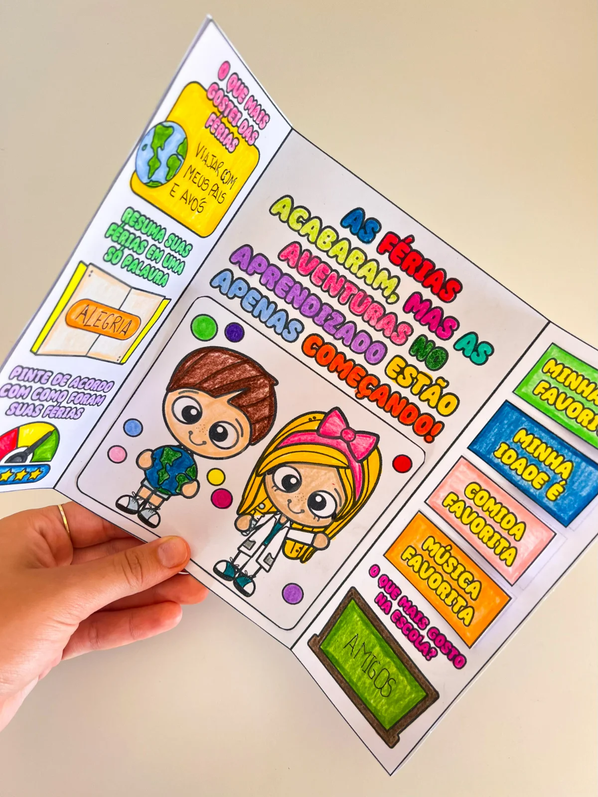 Lapbook Volta às Aulas – Minhas Férias – PDF para Imprimir — amostra 1: Sobre o Lapbook Volta às Aulas – Minhas Férias