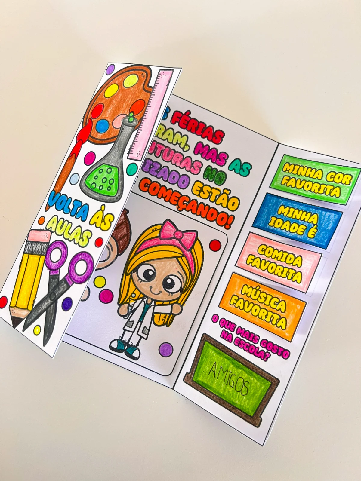 Lapbook Volta às Aulas – Minhas Férias – PDF para Imprimir — amostra 4: Torne o retorno às aulas ainda mais especial com…