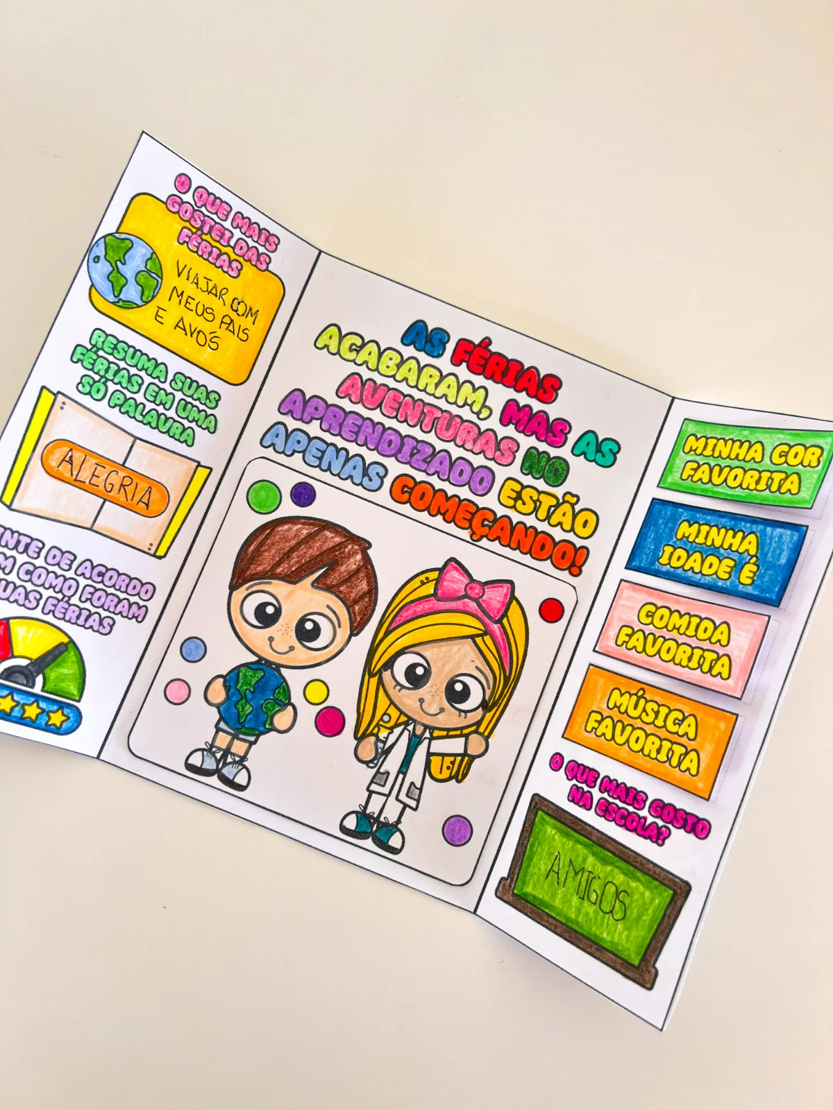 Lapbook Volta às Aulas – Minhas Férias – PDF para Imprimir — amostra 6: Torne o retorno às aulas ainda mais especial com…