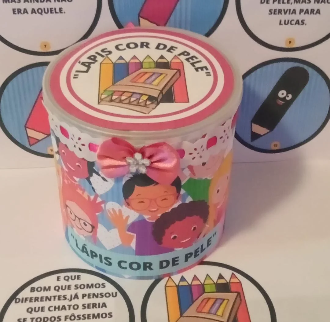 Latinha Lápis Cor de Pele — amostra 1: Excelente recurso para trabalhar a diversidade, as diferenças e a Consciência Negra