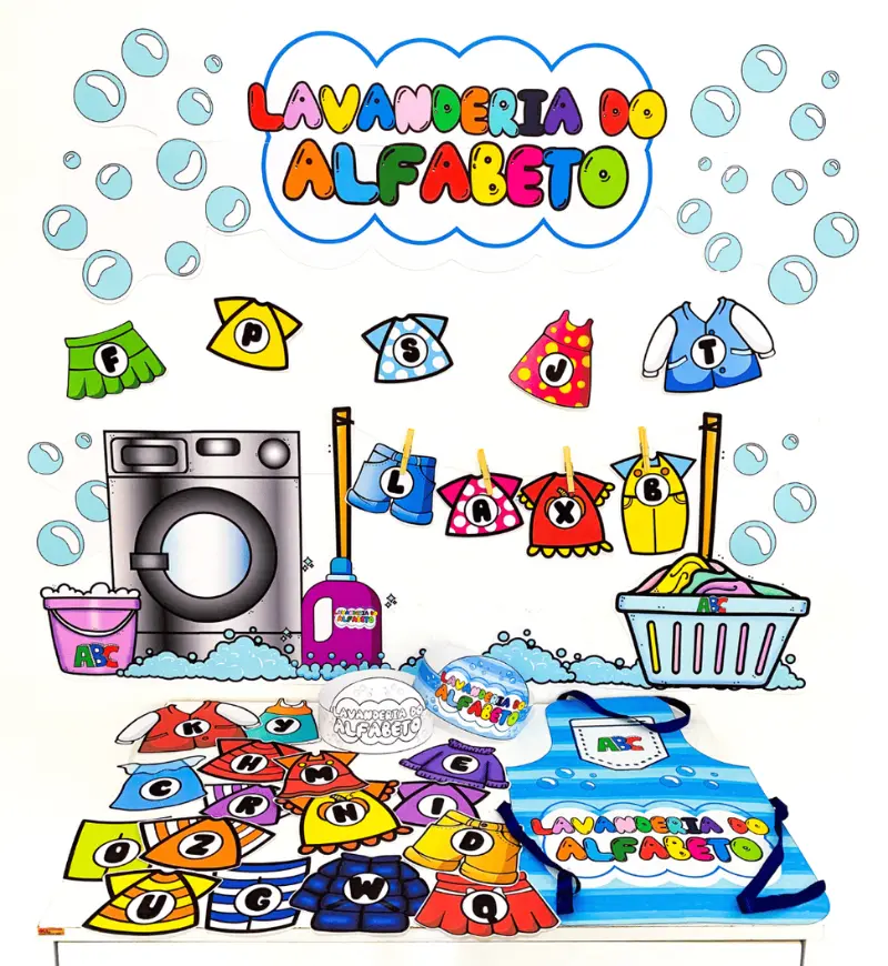 Lavanderia do Alfabeto: kit de letras para Educação Infantil — Alfabetização para Educação Infantil: Trabalhe as letras de…