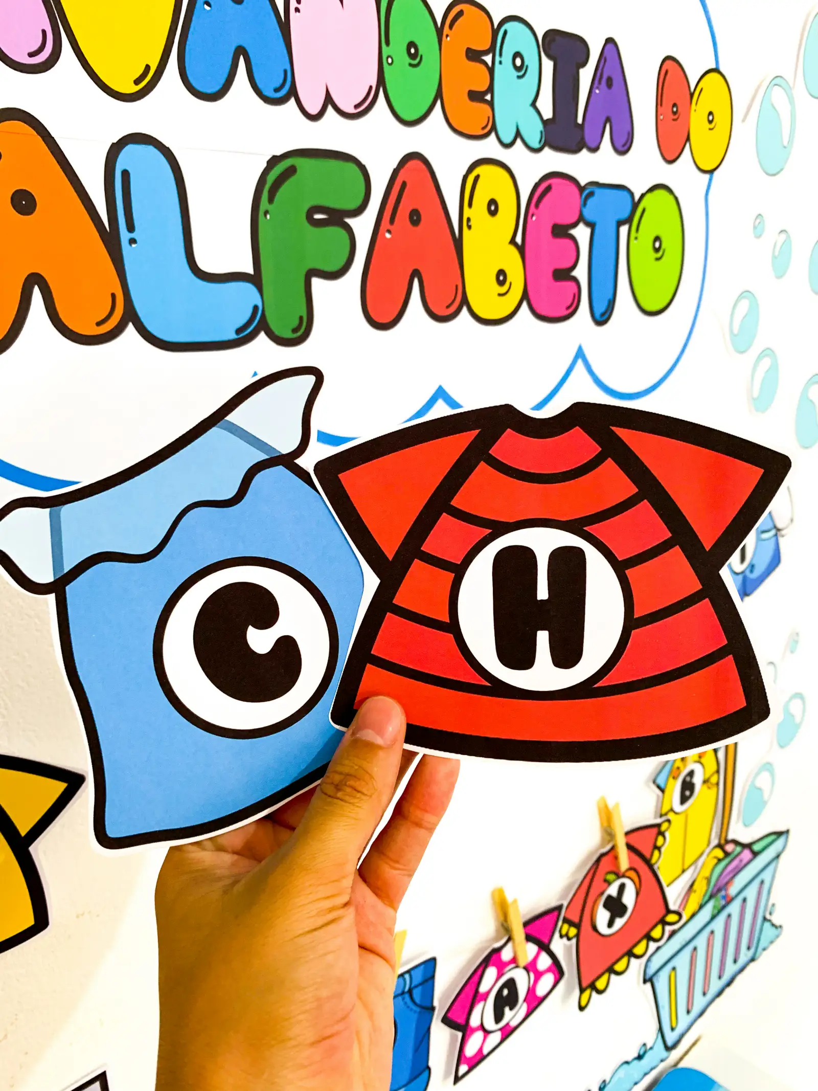 Lavanderia do Alfabeto – Material Pedagógico — amostra 4: Kit Alfabeto – Educação Infantil Um kit divertido e completo para…