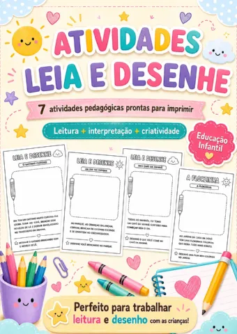 Leia E Desenhe – PDF para Imprimir | Educação Infantil — capa do material
