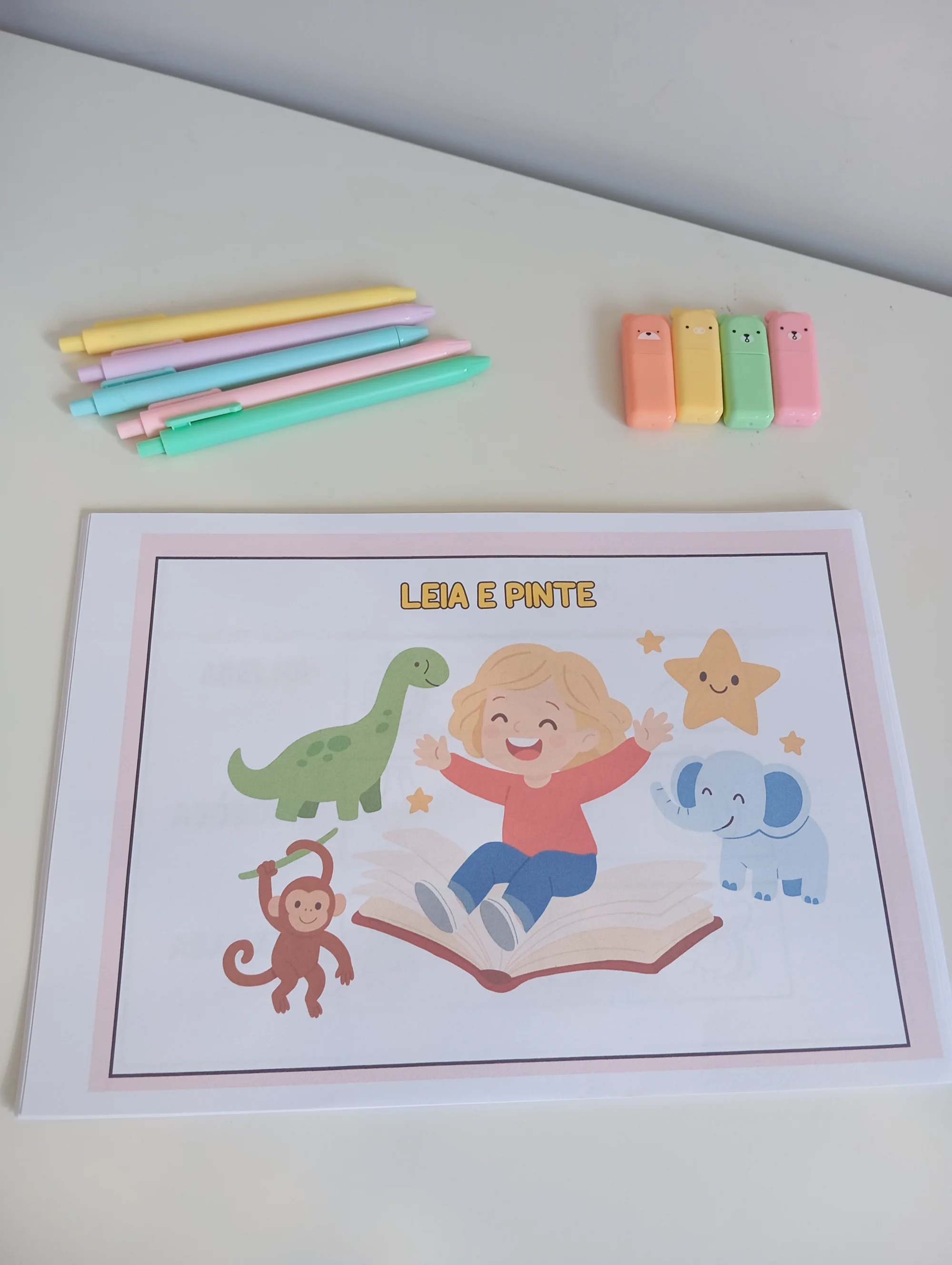 Leia e Pinte: Atividade de Leitura, Interpretação e Pintura Infantil — Alfabetização para Educação Infantil: Atividades…