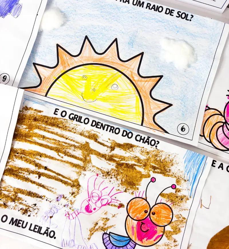 Leilão de Jardim: Livro de Arte com Poesia para Educação Infantil — amostra 2: O que vem no material