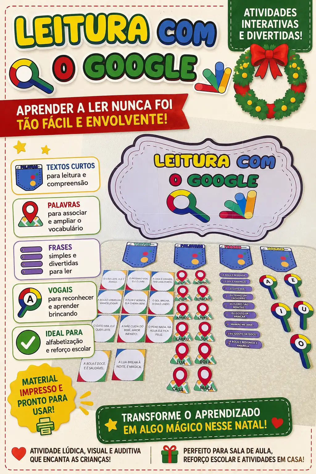LEITURA COM GOOGLE - ALFABETIZAÇÃO INICIAL — capa do material