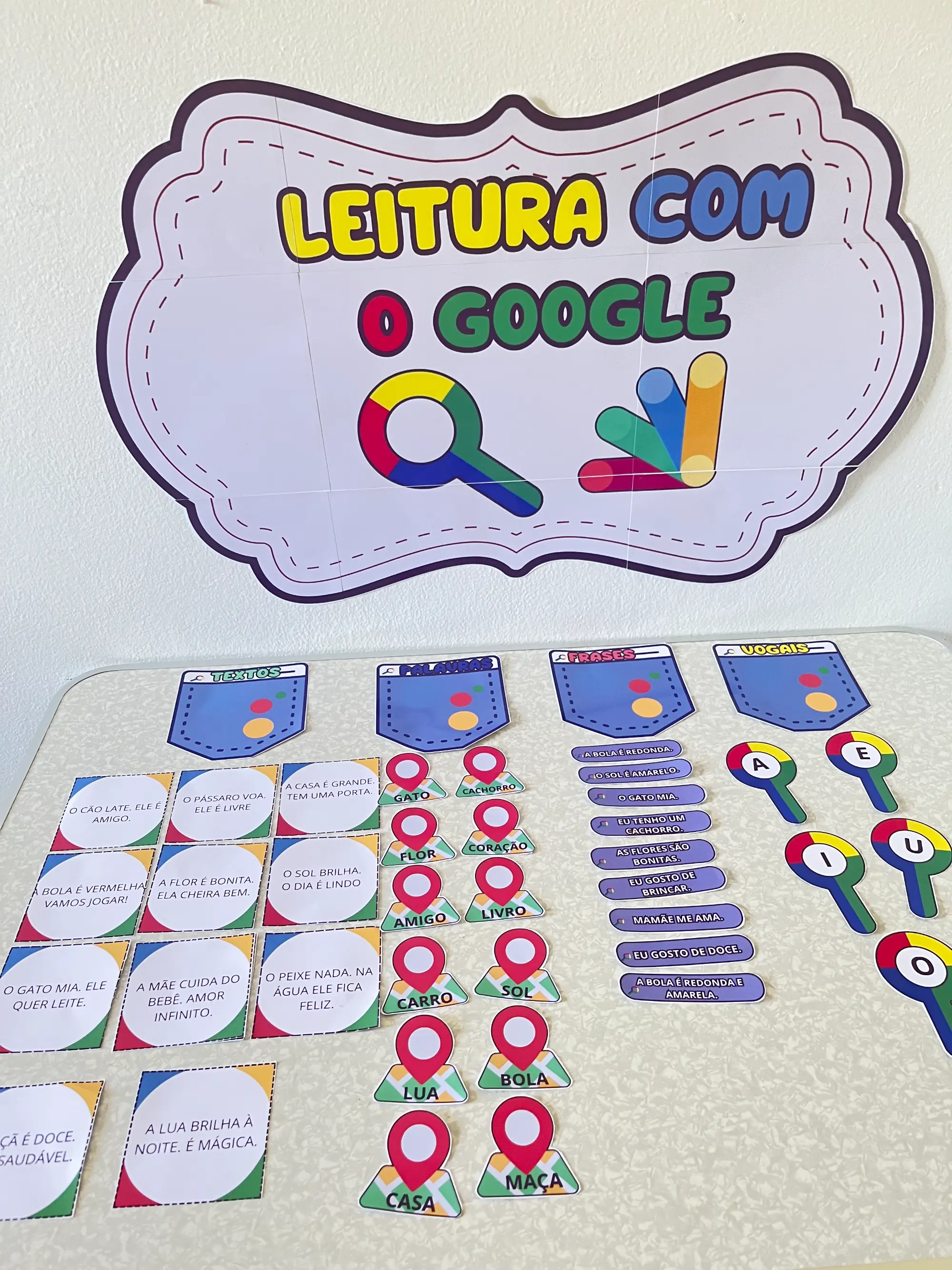 LEITURA COM O GOOGLE – VOGAIS, PALAVRAS, FRASES E TEXTOS. — amostra 3: Um recurso interativo para desenvolver a leitura…