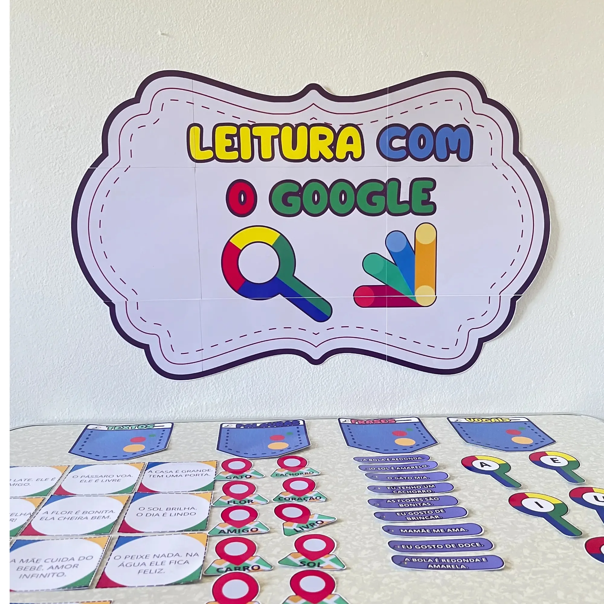 LEITURA COM O GOOGLE – VOGAIS, PALAVRAS, FRASES E TEXTOS. — Alfabetização para 1º ano: Um recurso interativo para…