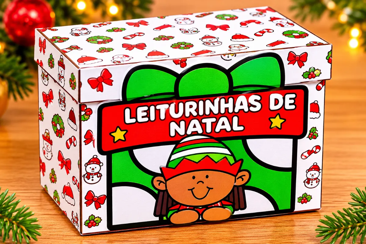 Leitura de palavras de Natal para imprimir – 1º e 2º ano — Alfabetização para 1º ano: Uma caixinha de Natal com leitura de…