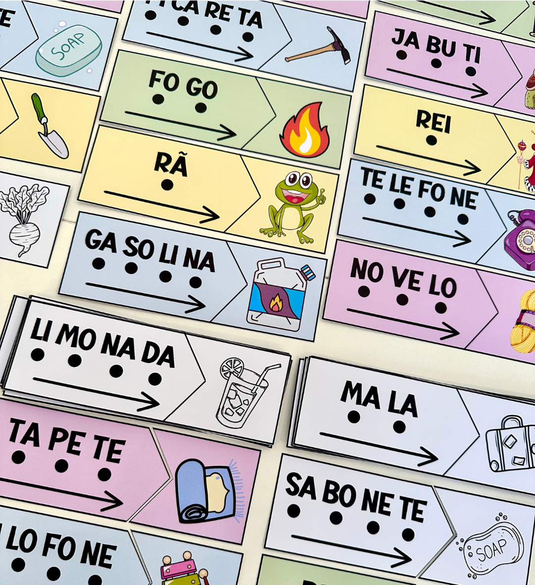 Leitura de palavras: Pareando Palavrinhas para Alfabetização — amostra 7: Apoie os primeiros passos na leitura com fichas…