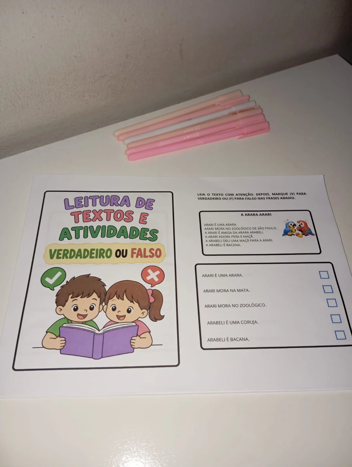 Leitura de Textos: Atividades V ou F de Interpretação e Compreensão — amostra 6: Atividades ilustradas de leitura e… Leitura de Textos: Atividades V ou F de Interpretação e Compreensão — amostra 6: Atividades ilustradas de leitura e…