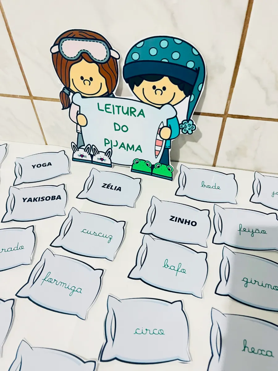 Leitura do Pijama – Palavras Nos Travesseiros! — amostra 2: ✨ O material contribui para