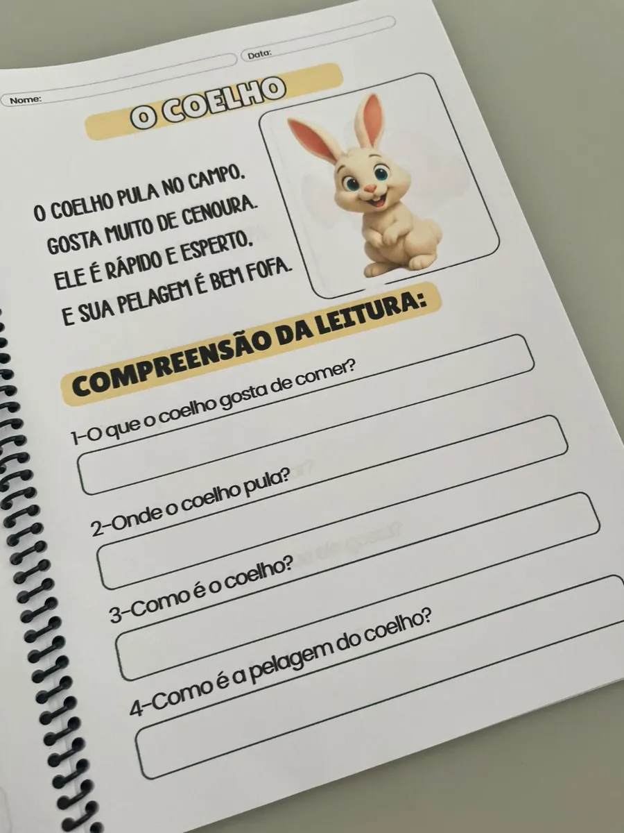 Leitura e Interpretação com os Animais - Alfabetização — amostra 7: Com pequenos textos ilustrados e atividades de…