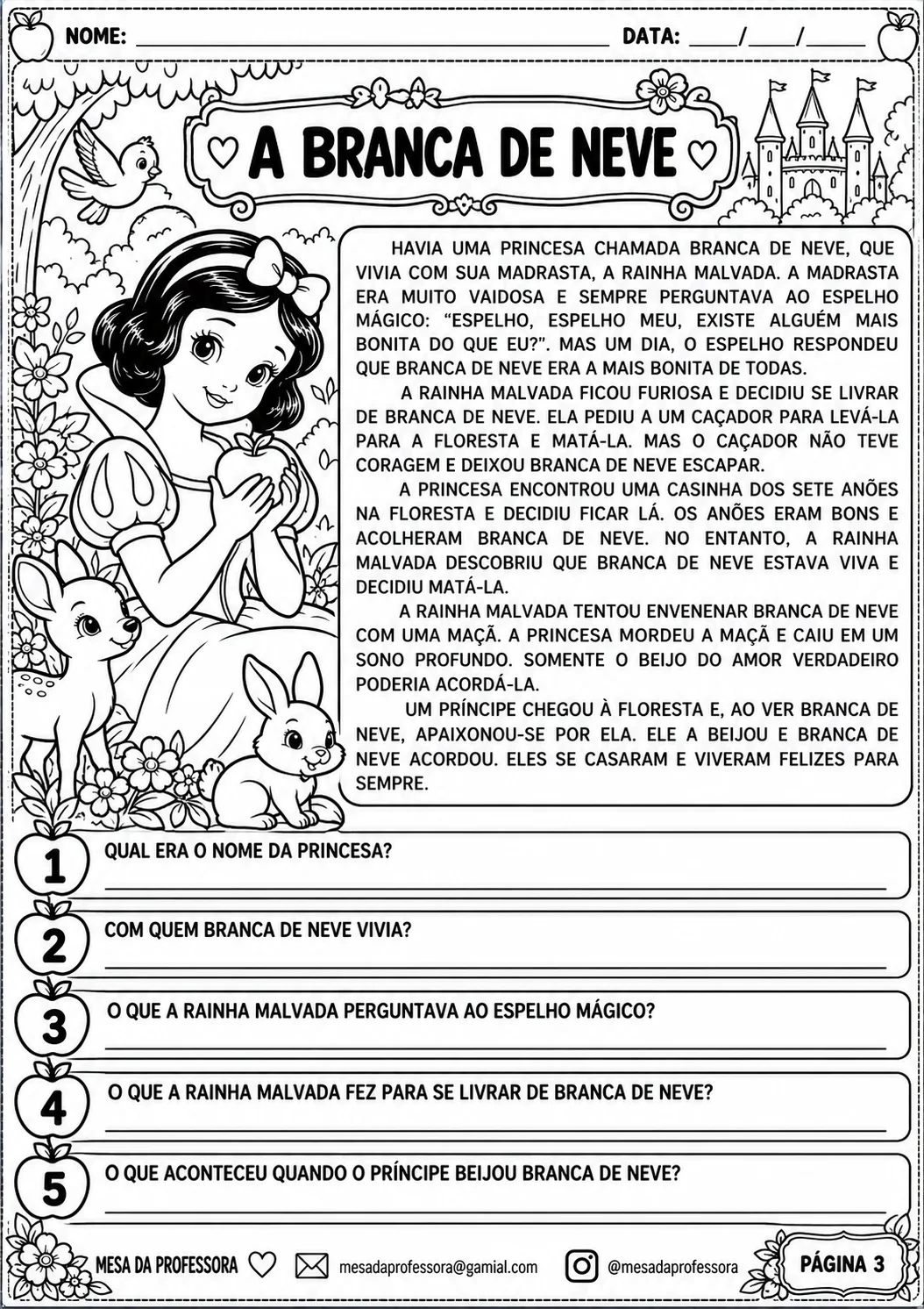 LEITURA E INTERPRETAÇÃO DE TEXTOS - CONTOS CLÁSSICOS — amostra 4: APRESENTAÇÃO LEITURA E INTERPRETAÇÃO DE TEXTOS - CONTOS CLÁSSICOS — amostra 4: APRESENTAÇÃO