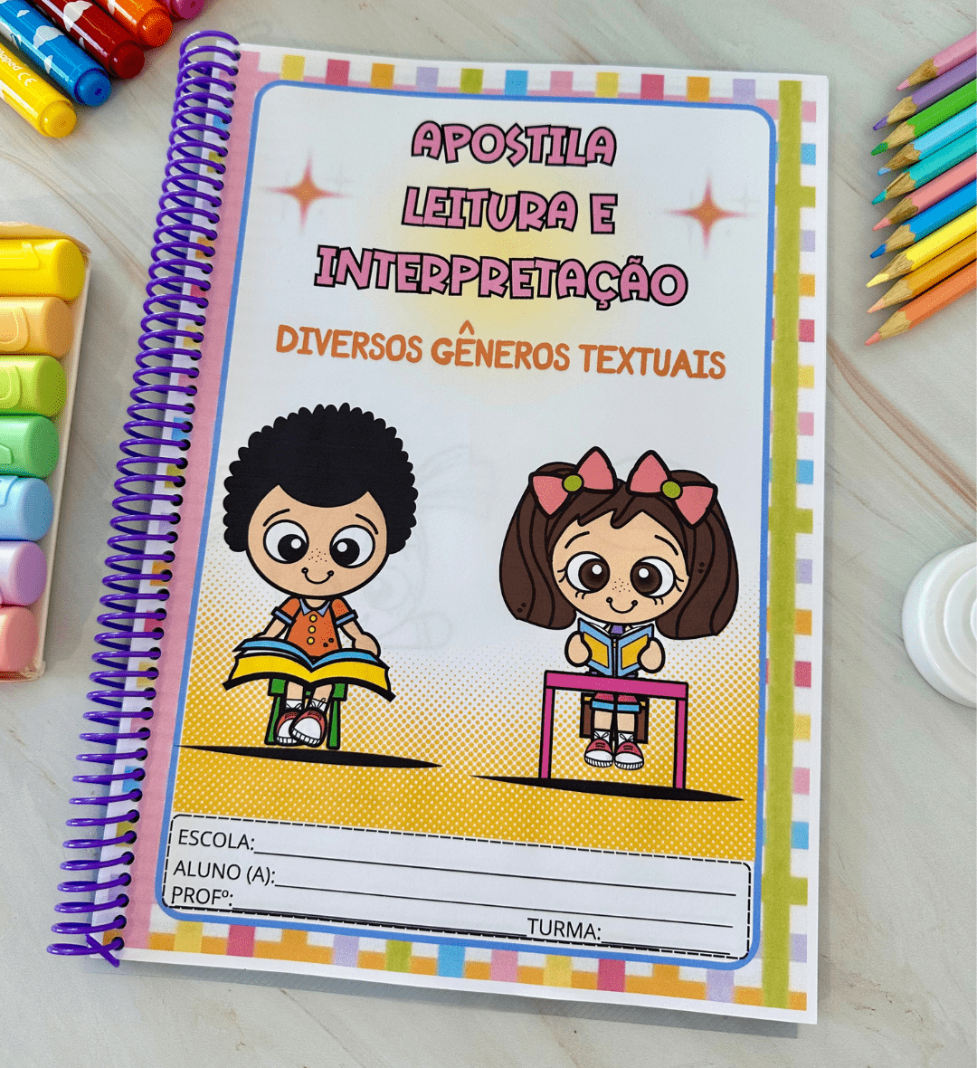 Leitura e interpretação de textos: gêneros textuais em PDF — capa do material