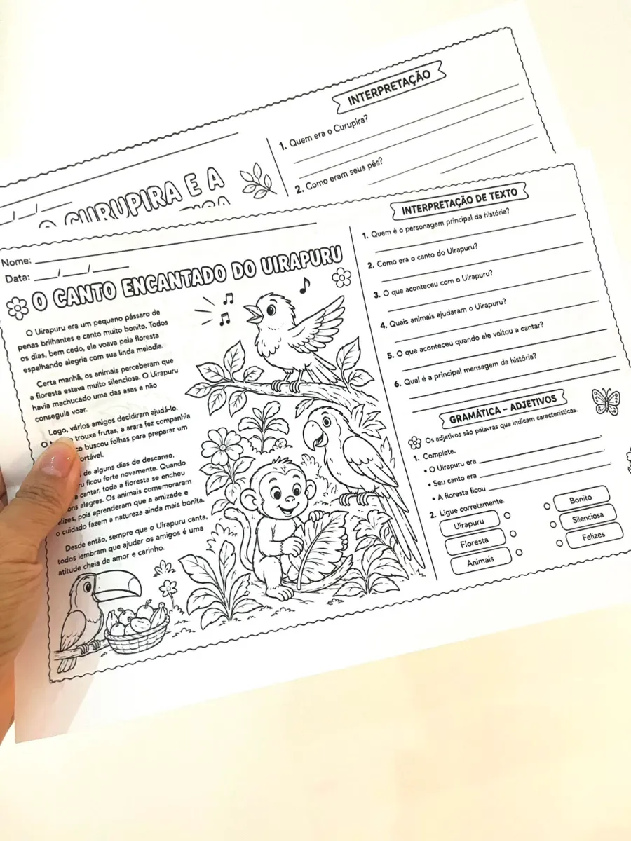 Leitura e Interpretação do Folclore - Adjetivos — amostra 3: Professora, que tal transformar suas aulas de Língua…