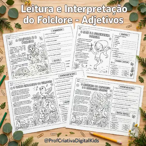Leitura e Interpretação do Folclore - Adjetivos — capa do material
