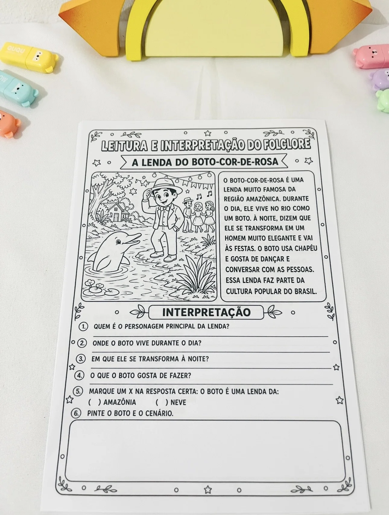 LEITURA E INTERPRETAÇÃO DO FOLCLORE — amostra 2: 🌿✨ LEITURA E INTERPRETAÇÃO DO FOLCLORE ✨🌿 Um recurso encantador para…