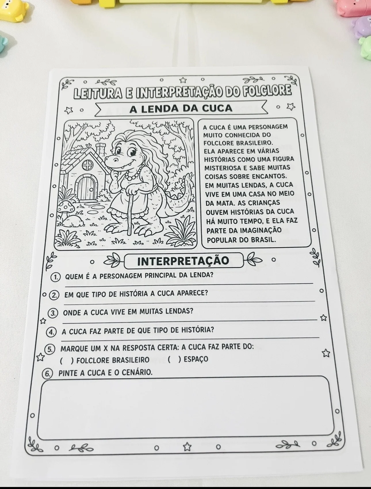 LEITURA E INTERPRETAÇÃO DO FOLCLORE — amostra 3: 🌿✨ LEITURA E INTERPRETAÇÃO DO FOLCLORE ✨🌿 Um recurso encantador para…