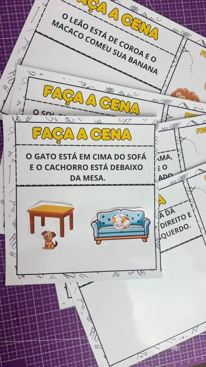 Leitura e Localização Espacial: Qual é a Cena? — amostra 1: 25 páginas com desafios de montagem de cenas para desenvolver…